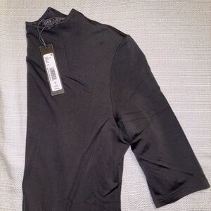 Alice + Olivia Black Midi Dress